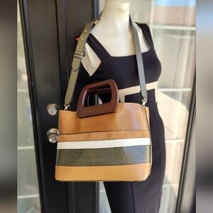 Parfois Convertible‎ Wooden Handles Bag